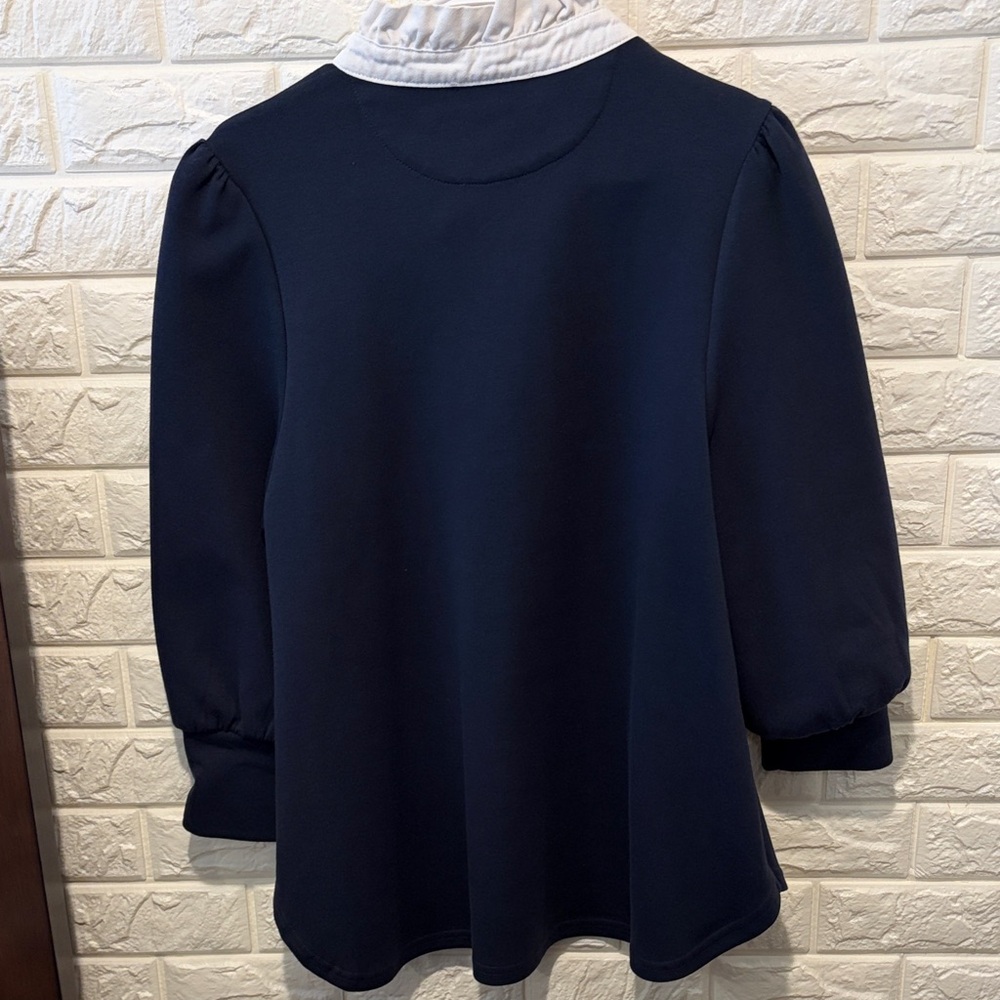 Pomander Place Navy Blue Top with White Accents - Picture 5 of 5